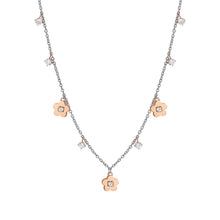 Load image into Gallery viewer, MYSOPHIE NECKLACE 029906/059 ROSE GOLD FLOWER CZ PENDANTS
