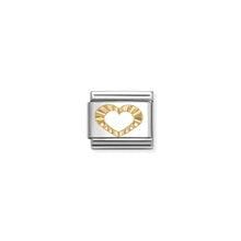 Load image into Gallery viewer, COMPOSABLE CLASSIC LINK 030149/63 ETCHED DETAIL HEART IN 18K GOLD
