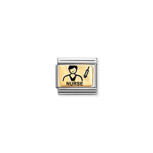 Load image into Gallery viewer, COMPOSABLE CLASSIC LINK 030166/49 NURSE MALE IN 18K GOLD AND ENAMEL
