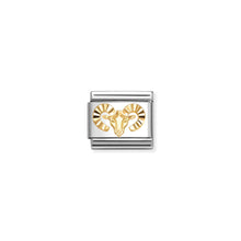 Load image into Gallery viewer, COMPOSABLE CLASSIC LINK 030167/01 ARIES WITH ETCHED DETAIL IN 18K GOLD
