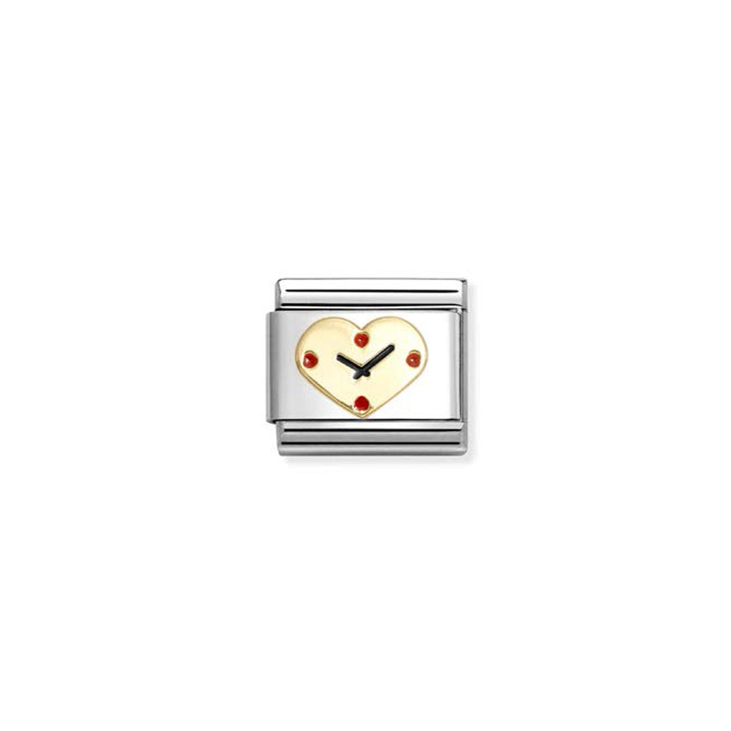 COMPOSABLE CLASSIC LINK 030207/53 CLOCK HEART IN GOLD