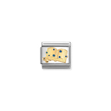 Load image into Gallery viewer, COMPOSABLE CLASSIC LINK 030285/85 BOOK WITH STARS IN 18K GOLD &amp; BLUE ENAMEL

