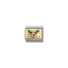 Load image into Gallery viewer, COMPOSABLE CLASSIC LINK 030289/11 RUDOLPH IN 18K GOLD WITH ENAMEL
