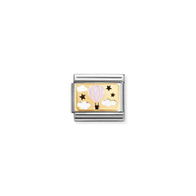 Load image into Gallery viewer, COMPOSABLE CLASSIC LINK 030289/16 PINK HOT AIR BALLOON IN 18K GOLD &amp; ENAMEL
