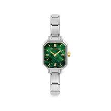 Load image into Gallery viewer, WATCH PARIS 076037/041 STAINLESS STEEL RECTANGLE &amp; GREEN MARBLED DIAL
