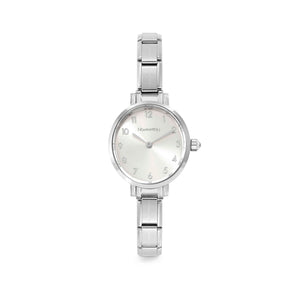 WATCH 076038/017 STAINLESS STEEL OVAL SUNRAY SILVER DIAL