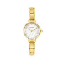 Load image into Gallery viewer, WATCH 076041/008 GOLD OVAL &amp; WHITE MOTHER OF PEARL DIAL
