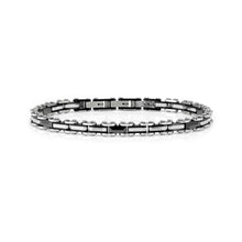 Load image into Gallery viewer, VIRTUS CODE BRACELET 1330100/030 SATIN BLACK &amp; STAINLESS STEEL DETAILS
