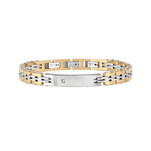 Load image into Gallery viewer, VIRTUS CODE BRACELET 1330103/057 MIXED METAL CHAIN WITH PLATE &amp; DIAMOND
