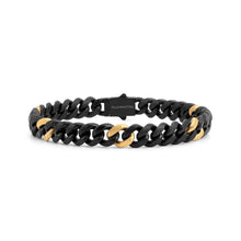 Load image into Gallery viewer, BOLD STEEL BRACELET 133206/001/2/3 BLACK &amp; YELLOW PVD CHAIN
