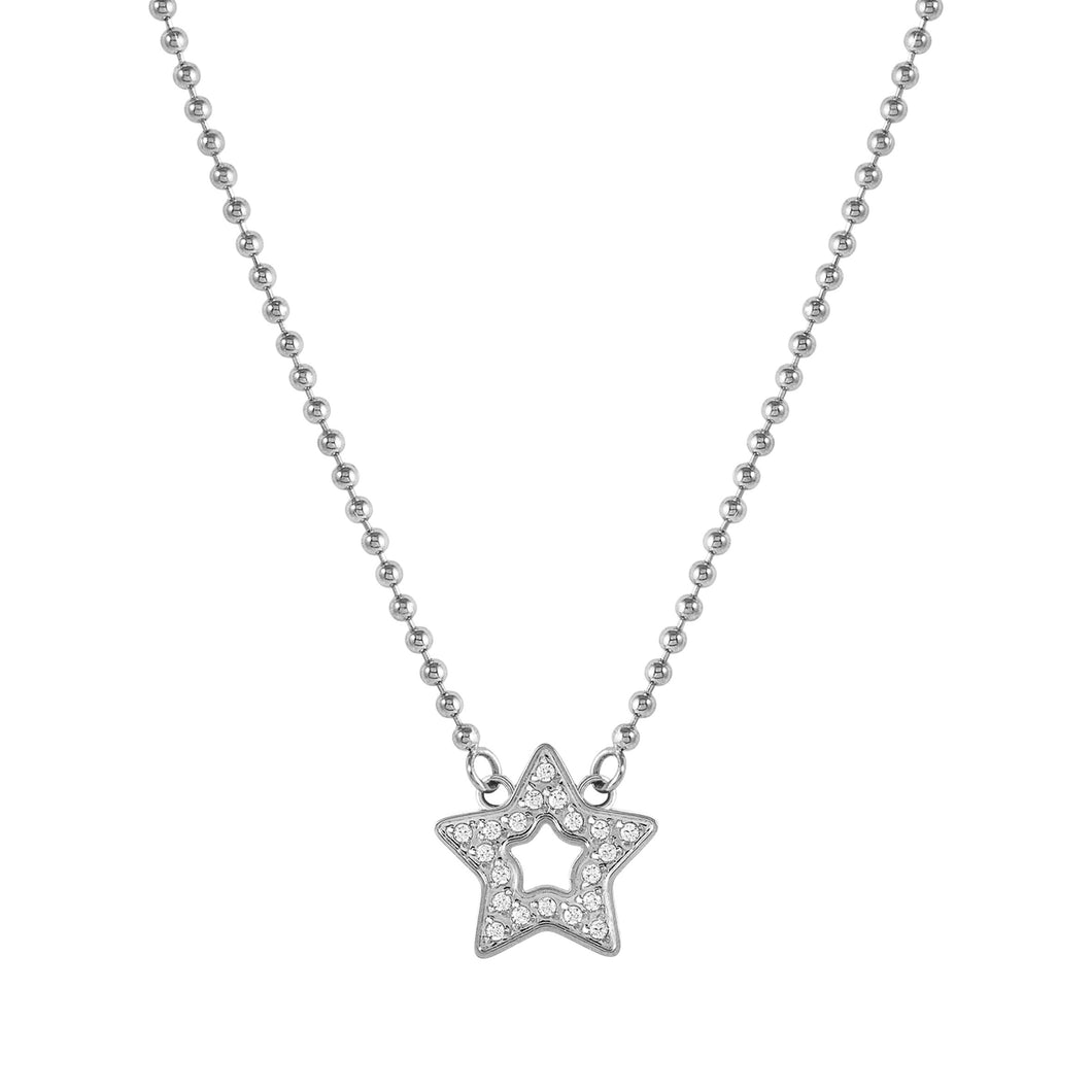 SOFFIO D'AMORE NECKLACE 134001/023 CZ STAR PENDANT