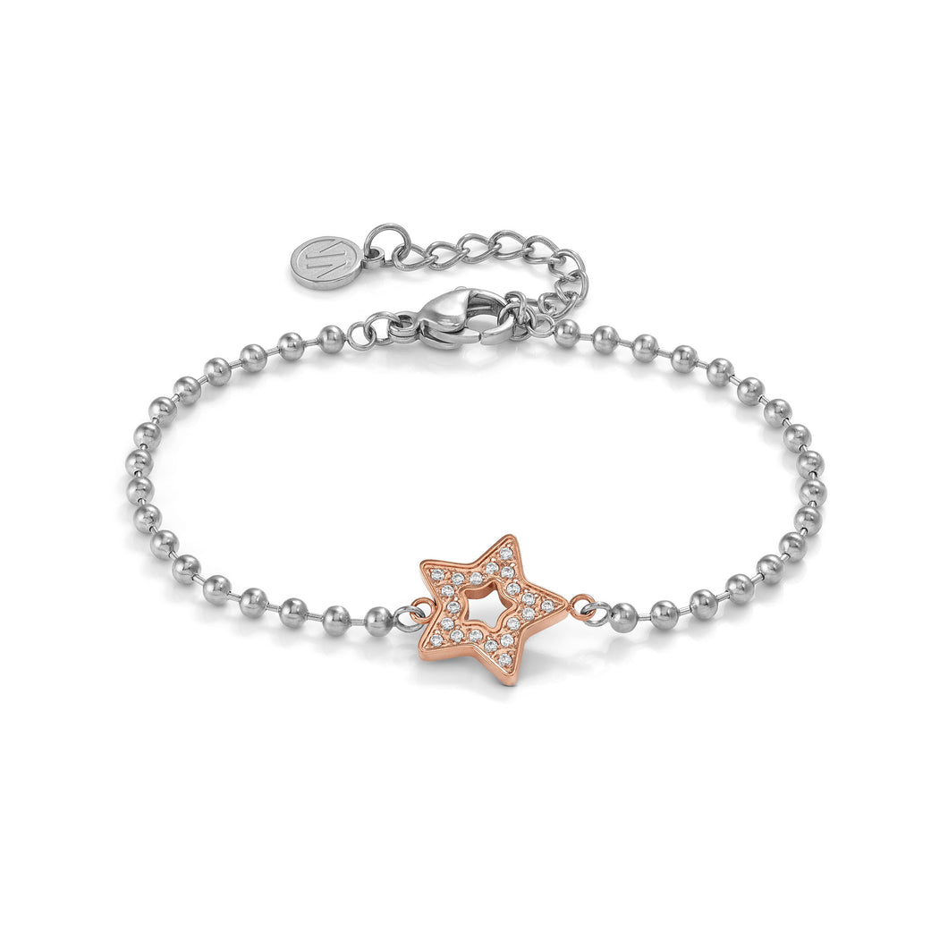 SOFFIO D'AMORE BRACELET 134003/023 ROSE GOLD STAR WITH CZ