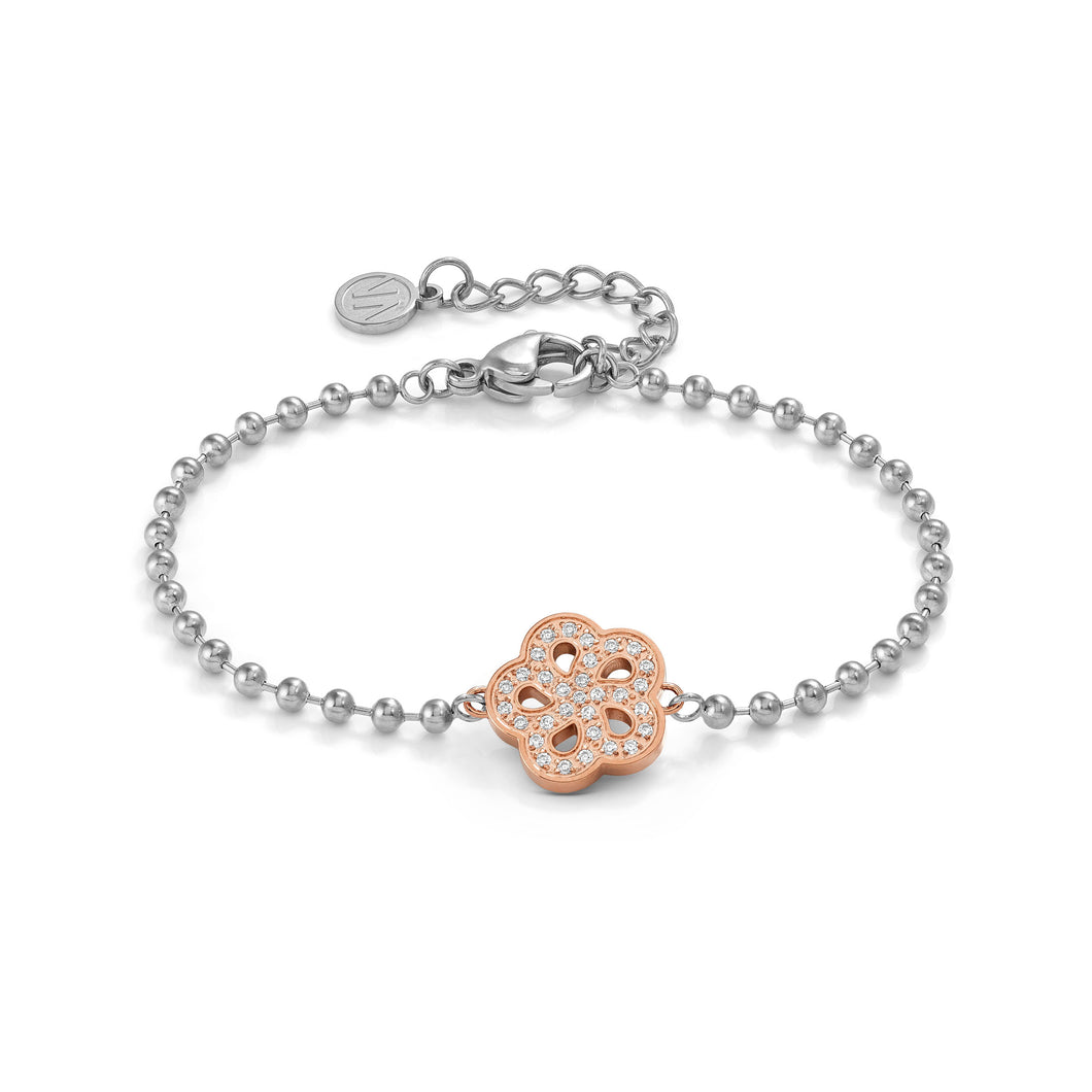 SOFFIO D'AMORE BRACELET 134003/059 ROSE GOLD FLOWER WITH CZ