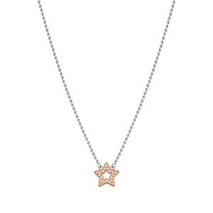 SOFFIO D'AMORE NECKLACE 134004/023 ROSE GOLD CZ STAR PENDANT