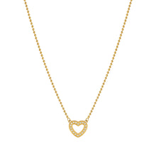 Load image into Gallery viewer, SOFFIO D&#39;AMORE NECKLACE 134007/022 GOLD CZ HEART PENDANT
