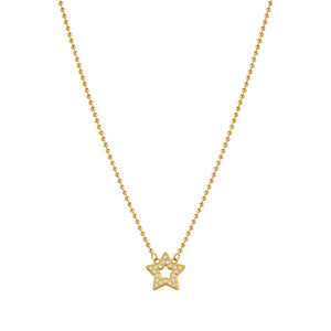 SOFFIO D'AMORE NECKLACE 134007/023 GOLD CZ STAR PENDANT