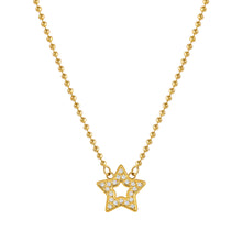 Load image into Gallery viewer, SOFFIO D&#39;AMORE NECKLACE 134007/023 GOLD CZ STAR PENDANT
