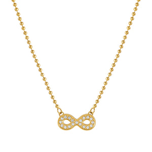SOFFIO D'AMORE NECKLACE 134007/024 GOLD CZ INFINITY PENDANT