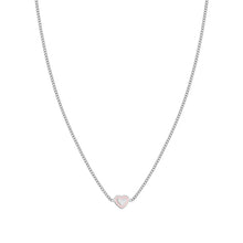 Load image into Gallery viewer, FAIRYICONS STAINLESS STEEL NECKLACE 134102/022 HEART WITH PINK ENAMEL
