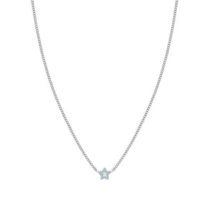 FAIRYICONS STAINLESS STEEL NECKLACE 134102/023 STAR WITH BLUE ENAMEL