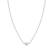 Load image into Gallery viewer, FAIRYICONS STAINLESS STEEL NECKLACE 134102/039 CROWN WITH CZ
