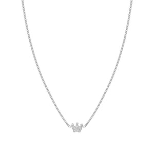 FAIRYICONS STAINLESS STEEL NECKLACE 134102/039 CROWN WITH CZ