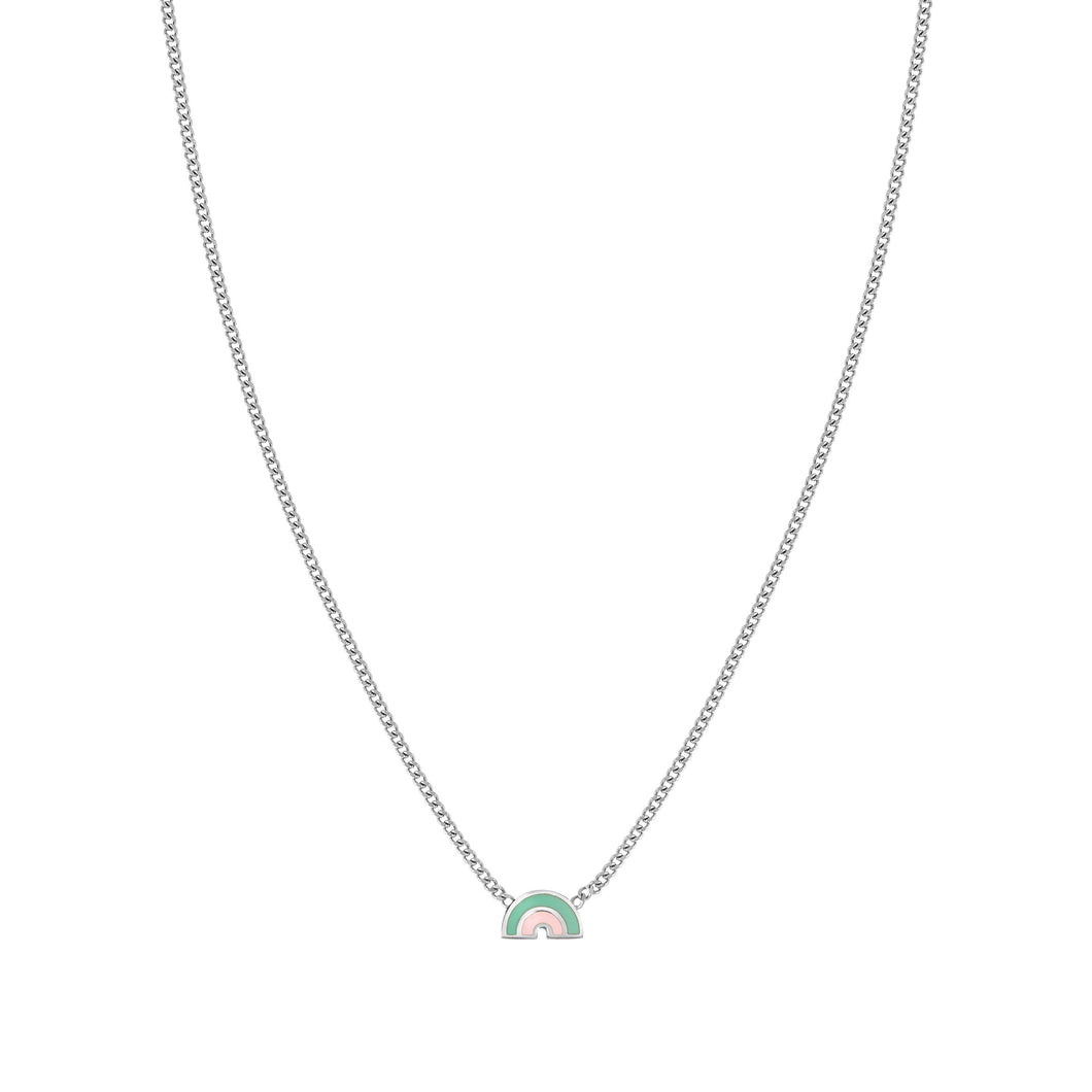 FAIRYICONS STAINLESS STEEL NECKLACE 134102/044 RAINBOW WITH ENAMEL