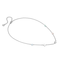 Load image into Gallery viewer, FAIRYICONS STAINLESS STEEL NECKLACE 134103/050 MULTI SYMBOL WITH ENAMEL &amp; CZ
