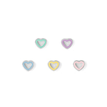 Load image into Gallery viewer, FAIRYICONS STAINLESS STEEL STUDS 134104/022 HEART WITH ENAMEL
