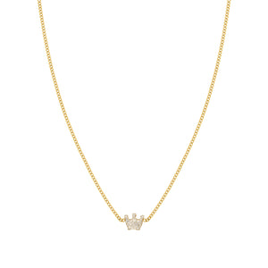 FAIRYICONS GOLD NECKLACE 134108/039 CROWN WITH CZ