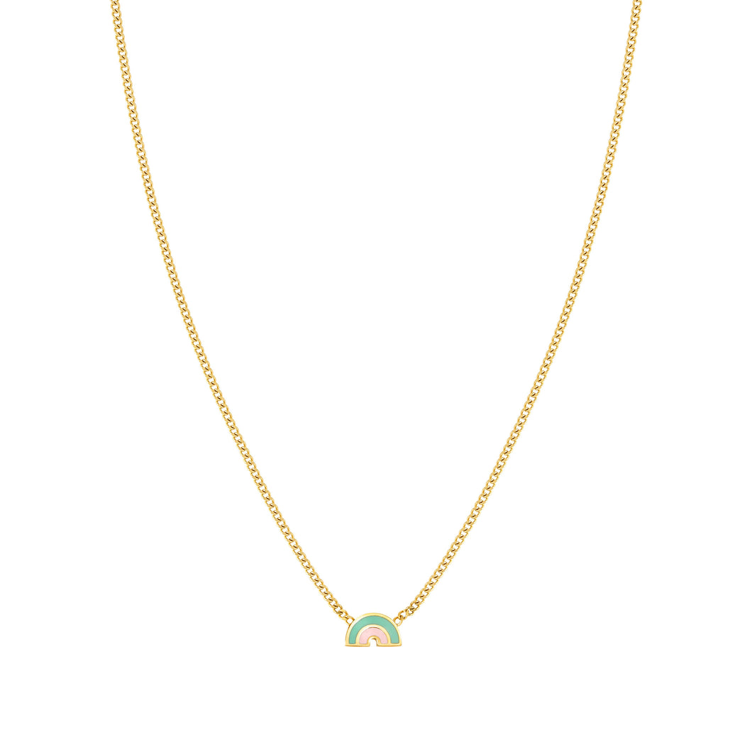 FAIRYICONS GOLD NECKLACE 134108/044 RAINBOW WITH ENAMEL