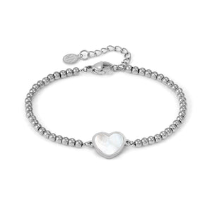 EMOSFERE STAINLESS STEEL BRACELET 134201/036 HEART WITH M-O-P