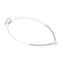 Load image into Gallery viewer, EMOSFERE STAINLESS STEEL NECKLACE 134204/006 HEART WITH PINK ENAMEL
