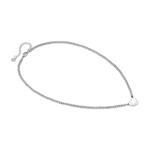 EMOSFERE STAINLESS STEEL NECKLACE 134206/036 HEART WITH M-O-P