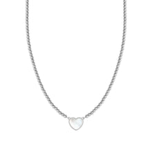 Load image into Gallery viewer, EMOSFERE STAINLESS STEEL NECKLACE 134206/036 HEART WITH M-O-P
