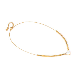 EMOSFERE GOLD NECKLACE 134215/036 HEART WITH M-O-P