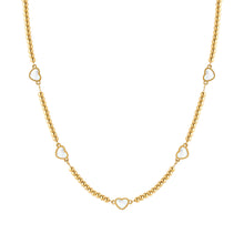 Load image into Gallery viewer, EMOSFERE GOLD NECKLACE 134217/036 MULTI HEART WITH M-O-P
