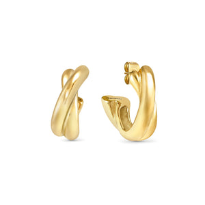 ECCLETTICA EARRING 134316/012 GOLD INTERSECTED STUDS