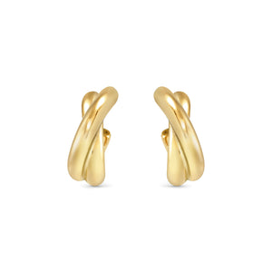 ECCLETTICA EARRING 134316/012 GOLD INTERSECTED STUDS