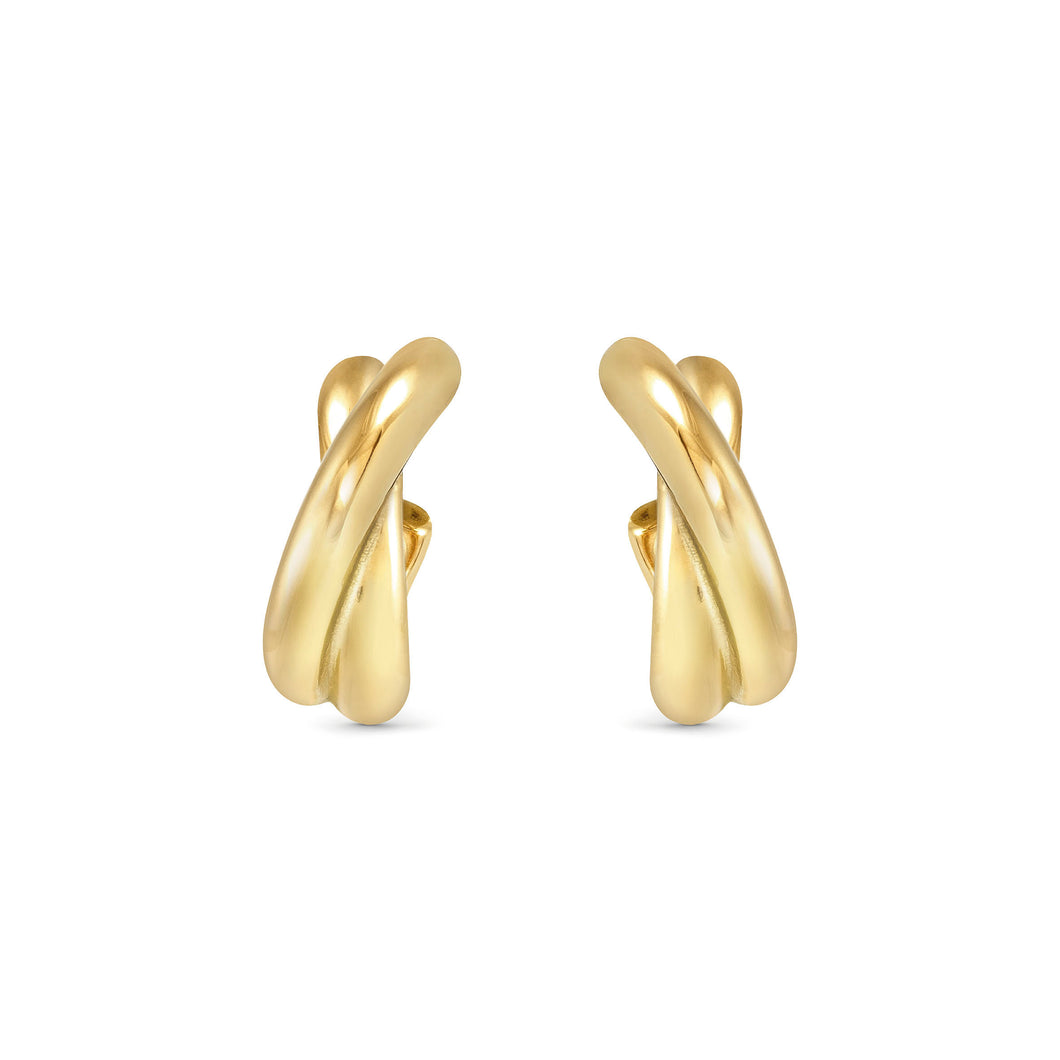 ECCLETTICA EARRING 134316/012 GOLD INTERSECTED STUDS