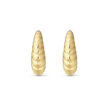 Load image into Gallery viewer, ECCLETTICA EARRING 134317/012 GOLD CROISSANT STUDS
