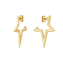 Load image into Gallery viewer, ECCLETTICA EARRING 134322/012 GOLD STAR HOOP
