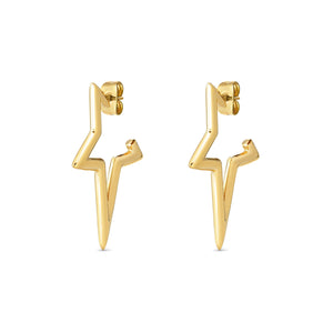 ECCLETTICA EARRING 134322/012 GOLD STAR HOOP