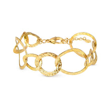 Load image into Gallery viewer, WEAR &amp; STYLE BRACELET 134506/012 GOLDEN HAMMERED LINK CHAIN
