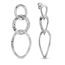 Load image into Gallery viewer, WEAR &amp; STYLE EARRINGS 134516/001 S/STEEL HAMMERED LINK CHAIN

