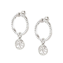 Load image into Gallery viewer, CHIC &amp; CHARM CELEBRATION CZ EARRINGS 148618/062 SILVER TREE OF LIFE
