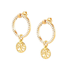 Load image into Gallery viewer, CHIC &amp; CHARM CELEBRATION CZ EARRINGS 148618/064 GOLD TREE OF LIFE
