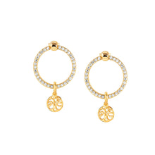 Load image into Gallery viewer, CHIC &amp; CHARM CELEBRATION CZ EARRINGS 148618/064 GOLD TREE OF LIFE
