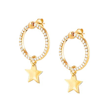 Load image into Gallery viewer, CHIC &amp; CHARM CELEBRATION CZ EARRINGS 148618/091 GOLD STAR
