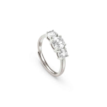 Load image into Gallery viewer, COLOUR WAVE RING 149815/001 STERLING SILVER &amp; WHITE CZ
